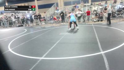 175 lbs Consi Of 4 - Kailee Cadena, The Wrestling Factory vs Evie Hasiak, Redmond WC