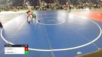 132 lbs Semifinal - Kinnly Colwell, Round Valley vs Chase McIntosh, Escondido Thundercats