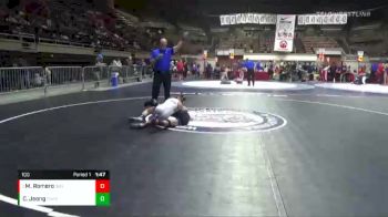 100 lbs Semifinal - Michael Romero, Sunkist Kids/Monster Garage vs Connor Jeong, Castro Valley HIgh School Wrestling