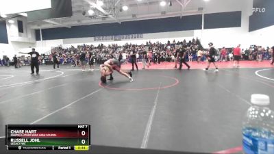 157 lbs Cons. Round 5 - Chase Hart, Martin Luther King High School vs Russell Johl, Legacy WC