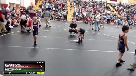 49 lbs Quarterfinal - Sawyer Flynn, James Island Youth Wrestling C vs Daxton Deane, Hard Rock