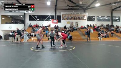 184 lbs Cons. Round 2 - Brady Walsh, Ohio Wesleyan vs Gavin Wickham, Heidelberg