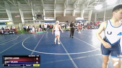175 lbs Semifinal - Ashton Lassig, CA vs Kody Wilson, UT