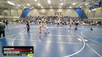 102 lbs Cons. Semi - Emmeline Lopshire, AVIATOR WRESTLING ACADEMY vs Paitain King, Top Of Utah