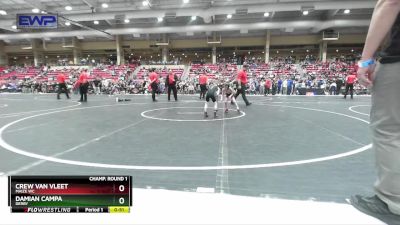 49 lbs Champ. Round 1 - Damian Campa, Derby vs Crew Van Vleet, Maize WC