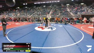 80 lbs Cons. Semi - Lillyan Hansen, North Big Horn Rams vs Markie Lyon, CWC Thunder