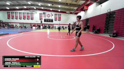 149 lbs Cons. Round 4 - Andre Fraser, Palomar College vs Abriel Padilla, Modesto Junior College