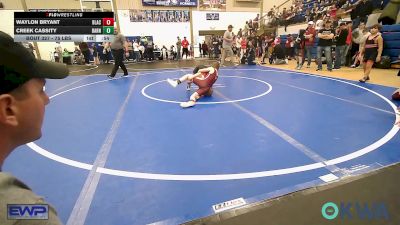 75 lbs Quarterfinal - Waylon Bryant, Blackwell Wrestling Club vs Creek Cassity, Barnsdall Youth Wrestling