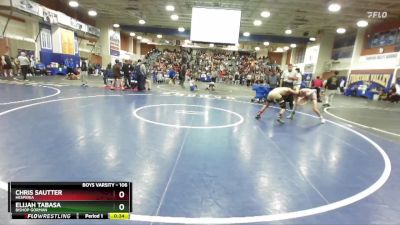 106 lbs Cons. Round 3 - Chris Sautter, Hesperia vs Elijah Tabasa, Bishop Gorman