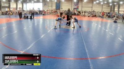 60 lbs Rd# 4- 2:00pm Friday Final Pool - Taze Daniels, West Coast Elite vs Jack Koenig, Maryland GOLD