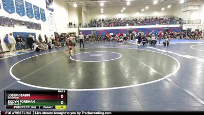 165 lbs Champ. Round 1 - Kodyn Foreman, Post Falls 2 vs Joseph Babin, Sandpoint