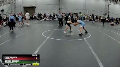 84 lbs Round 1 (3 Team) - Cade Brown, The Rock vs Dennis Borcky, Thunderstruck