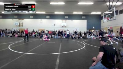 120 lbs Cons. Quarters - Korbyn Shaw, Declo Stingers vs Payton King, TW Wrestling