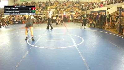 167 lbs Cons. Round 1 - Braxton Davis, Kingdom Wrestling vs Nick Graham, Fire Wrestling Club