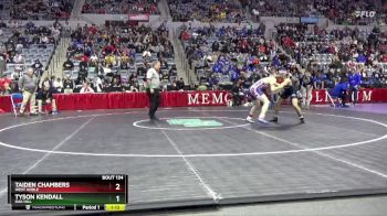 138 lbs Quarterfinal - Tyson Kendall, Oak Hill vs Taiden Chambers, West Noble