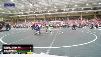 110 lbs Cons. Round 3 - Broxtyn Williamson, Emporia Kids Club vs Joseph Hawkins, Wichita Blue Knights