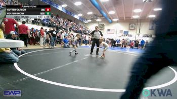 43 lbs Semifinal - Cutter Carson, Salina Wrestling Club vs Kolter Short, Newkirk Takedown Club