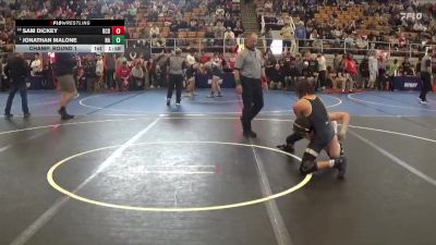 115 lbs Champ. Round 1 - Jonathan Malone, NA vs Sam Dickey, Bloom Carroll Bulldogs