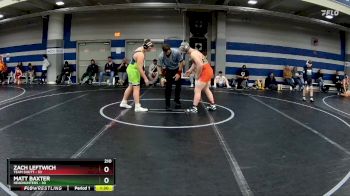 210 lbs Round 3 (8 Team) - Zach Leftwich, Team Shutt vs Matt Baxter, Headhunters