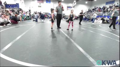 51 lbs Rr Rnd 2 - Blakelee Vinson, Weatherford Youth Wrestling vs Sydney Bach, Weatherford Youth Wrestling