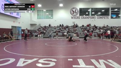 157 lbs Semifinals (8 Team) - Paul Anthony Johnson, Sierra College (White) vs Jayden Espinoza, Mt. SAC (White)