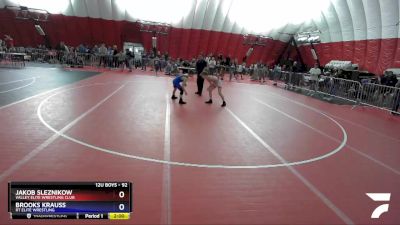 92 lbs 5th Place Match - Jakob Sleznikow, Valley Elite Wrestling Club vs Brooks Krauss, RT Elite Wrestling