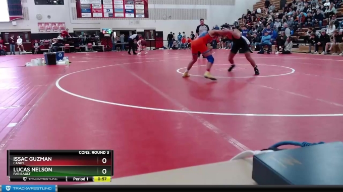 120 lbs Cons. Round 3 - Lucas Nelson, Faribault vs Issac Guzman, Canby