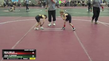 40 lbs Champ. Round 1 - Beau Bellis, Tiger Youth Wrestling vs Zaya Clemons, North Alabama Elite Wrestling