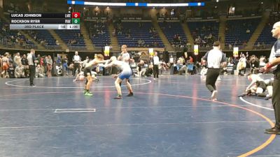 147 lbs 3rd Place - Lucas Johnson, Lakeview vs Rockson Ryer, Pine Richland