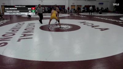 133 lbs Cons. Round 2 - Teague Holzer, UW - La Crosse vs Cael Morrow, Minnesota State Mankato