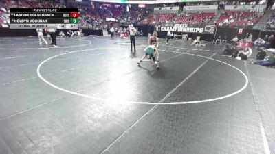 D3-113 lbs Cons. Round 1 - Landon Holschbach, Oostburg vs Holdyn Volkman, Shiocton