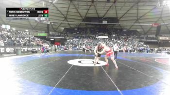 Boys 4A 285 lbs Quarterfinal - Adrik Kiedrowski, Eastmont vs Mikey Lawrence, Lake Stevens