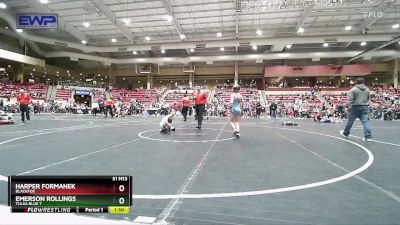 85 lbs Quarterfinal - Harper Formanek, Blackfox vs Emerson Rollings, Tulsa Blue T