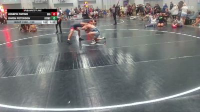 123 lbs Cons. Round 1 - Owen Petersen, Harrison Top Dog Wrestling Clu vs Joseph Patino, Unaffiliated