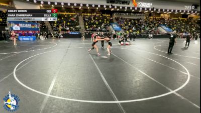 140 lbs Cons. Round 3 - Kinley Roths, Charles City vs Kara Zimmerman, DeKalb