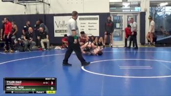 157 lbs Cons. Round 2 - Tyler Diaz, Simpson (Calif.) vs Michael Fox, Eastern Oregon University (OR)