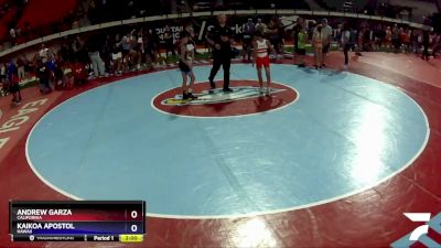 75 lbs Quarterfinal - Andrew Garza, California vs Kaikoa Apostol, Hawaii