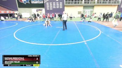 165 lbs Cons. Round 4 - Brayden Melby, Minnesota vs Nathan Berchtold, South St. Paul Wrestling Club