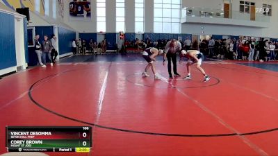 106 lbs Champ. Round 2 - Vincent DeSomma, Seton Hall Prep vs Corey Brown, Mount St Joes