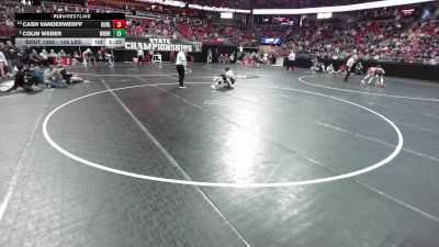 106 lbs Quarters - Cash Vanderwerff, Burlington vs Colin Weber, West Bend West/East