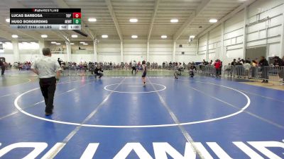66 lbs Consi Of 8 #1 - Lucas Barbosa, Top Flight Wrestling Academy vs Hugo Borgerding, Newtown
