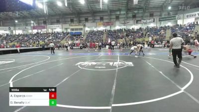 100 lbs Round Of 32 - Andres Esparza, Adams City WC vs Devante Benally, Olathe Pirates