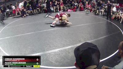 160 lbs Semis & 1st Wrestleback (8 Team) - Jordan Gunderson, Minnesota Maroon vs Mason Heidelberger, Indiana Gold