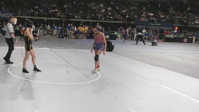 G 107 lbs Cons. Round 2 - Riley Duhon, Kaplan Girls vs Kennedi Hollier, Rayne Girls