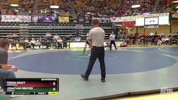 157 lbs Quarterfinal - Jonathan Renyer, Sabetha vs Teron Kraft, Hoisington