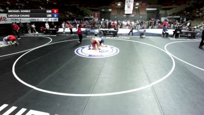 138 lbs Michael Gomez, OCWA - Orange County Wrestling Association vs Lincoln Chung, LAWA - Los Angles Wrestling Association