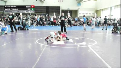 65 lbs Rr Rnd 6 - Wyatt Mathe, Warhawks - ESC vs Maeve Fernald, Smitty's Barn Black - ESC