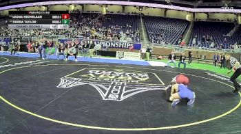 Girls-100 lbs Champ. Round 1 - Leona Keuvelaar, Grandville Hs Girls vs Tierra Taylor, Oa Carlson Hs Girls