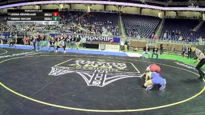 Girls-100 lbs Champ. Round 1 - Leona Keuvelaar, Grandville Hs Girls vs Tierra Taylor, Oa Carlson Hs Girls