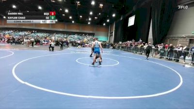 120 lbs Cons. Round 7 - Zaiden Hill, Mcqueen vs Kayleb Chao, Elk Grove
